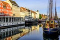 Tranquil Scandinavian Harbor with water reflections Royalty Free Stock Photo