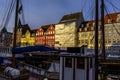 Tranquil Scandinavian Harbor with water reflections Royalty Free Stock Photo