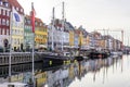 Tranquil Scandinavian Harbor with water reflections Royalty Free Stock Photo