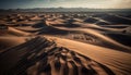 Tranquil scene Majestic sand dunes ripple in arid African heat generated by AI