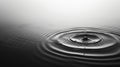A tranquil scene of rippled water captured in black and white. Black and white art. Royalty Free Stock Photo