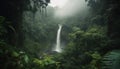 Tranquil scene of tropical rainforest natural beauty generated by AI