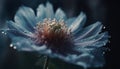 Tranquil scene of yellow gerbera daisy in soft focus with raindrop generated by AI