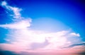Tranquil Serenity: White Cloud and Blue Sky Background