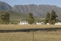 Tranquil setting of farmworkers homes Royalty Free Stock Photo