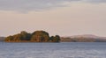 Tranquil sunset over Lower Lough Erne Island Royalty Free Stock Photo