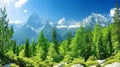 Tranquil swiss alps majestic mountain range and lush valleys in serene switzerland landscape Royalty Free Stock Photo