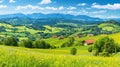 Tranquil swiss alps majestic mountain range and lush valleys in switzerland s serene landscape Royalty Free Stock Photo