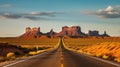 Tranquil Trails. Exploring the Deserted Beauty of a Scenic Highway. Generative AI