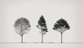 Tranquil Trio of Petite Trees: A Minimalist Vector Design by Yayoi Kusama, Made with Generative AI