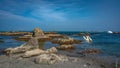 Turquoise Stone Beach Sea View Royalty Free Stock Photo