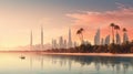 Tranquil Uae: Enigmatic Tropics And Dubai\'s Skyline In Maya