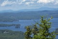 Tranquil view of Lake Sunapee in summertime, Newbury, New Hampshire.