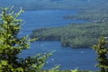 Tranquil view of Lake Sunapee in summertime, Newbury, New Hampshire.