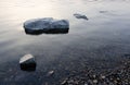 Tranquil water and rocks