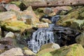 Tranquil Waterfall in Natural Landscape Royalty Free Stock Photo
