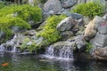 Tranquil waterfall stream at Vinhomes Central Park, Ho Chi Minh city