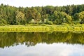 Tranquil waters of Nemunas Neman mighty river in Birstonas, Lithuania