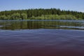 Tranquil waters of a wide slow river