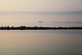 Tranquil Waterscape at Dawn with Island View in Ohio Royalty Free Stock Photo