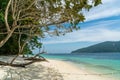 Tranquil white sand Sai Kha Beach with in Ra Wi Island, Southern of Thailand