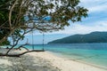 Tranquil white sand Sai Kha Beach with in Ra Wi Island, Southern of Thailand