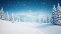 Tranquil Winter Serenity Snow-Covered Calm Winter Landscape at Snowfall - Embracing the Beauty of Winter. created with Generative