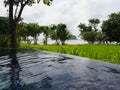 Tranquility around the pool at thai island