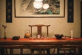 Chinese Zen tea room space, oriental tea aesthetics! Royalty Free Stock Photo