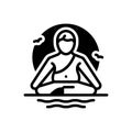 Black solid icon for Tranquility, peace and calm