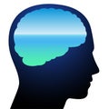 Tranquility Ocean Meditation Brain Relaxation Royalty Free Stock Photo