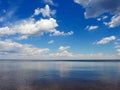 Tranquille scene of sky reflection on the sea Royalty Free Stock Photo