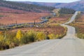 Trans-Alaska pipeline along Dalton highway to Pudhoe bay in Alaska Royalty Free Stock Photo