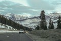 Trans american highway from Denver to Glenwood springs, in the heart of the Rockies, winding through slopes and turns during