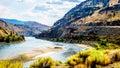 The Trans Canada Highway winding through the mountains and along the Thompson River