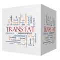Trans Fat 3D Cube Word Cloud Concept Royalty Free Stock Photo