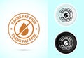 Trans fat free icon design illustration, Zero trans fat icon for healthy concept Royalty Free Stock Photo