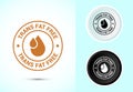 Trans fat free icon design illustration, Zero trans fat icon for healthy concept Royalty Free Stock Photo