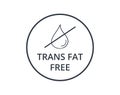 Trans Fat Free Icon for Food Products. Vector Illustration Royalty Free Stock Photo