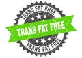 Trans fat free stamp. trans fat free grunge round sign. Royalty Free Stock Photo