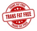 trans fat free stamp. trans fat free label. round grunge sign Royalty Free Stock Photo