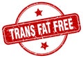 trans fat free stamp. trans fat free round vintage grunge label. Royalty Free Stock Photo