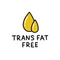 Trans fat free symbol doodle icon, vector illustration Royalty Free Stock Photo