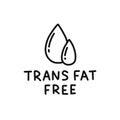 Trans fat free symbol doodle icon, vector illustration Royalty Free Stock Photo