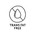 Trans fat free symbol doodle icon, vector illustration Royalty Free Stock Photo