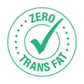 Trans fat free vector icon badge logo design