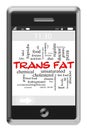 Trans Fat Word Cloud Concept on Touchscreen Phone Royalty Free Stock Photo