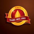 trans fats free label. Vector illustration decorative design