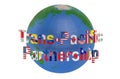 Trans-Pacific Partnership concept Royalty Free Stock Photo
