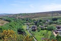 Aerial view of the hamlet of Dunford Bridge 2, Barnsley, South Yorkshire, England. Royalty Free Stock Photo